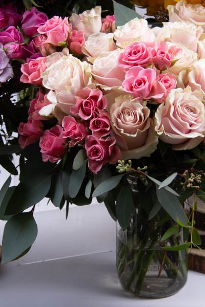 A Dozen Pink Roses and co.