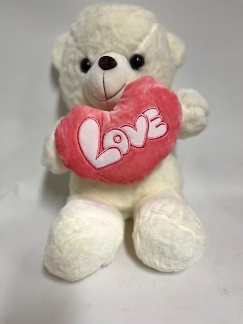 White LOVE Teddy Bear