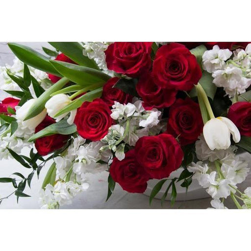  NEXT DAY DELIVERY, 18 White Roses Fresh Flower Bouquet with  Vase, Designed by Arabella Bouquets