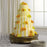 Striped Fondant cake with daisy pompons - flowersbypouparina.com