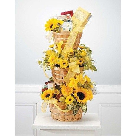Flowers and Goodies Tower for Funeral Occassions - Flowers by Pouparina