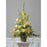 Green and Yellow Flowers Design Sympathy Basket - Flowers by Pouparina