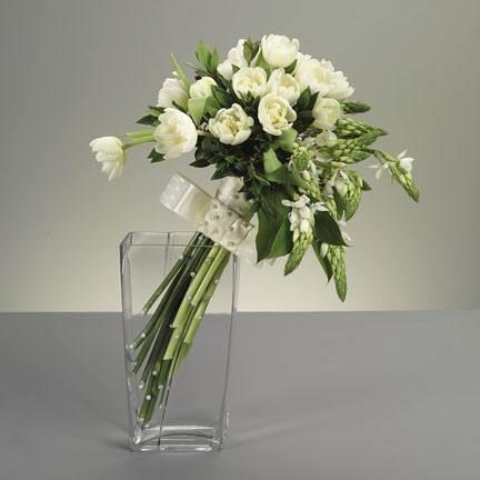 Wedding White Tulip Bouquet - flowersbypouparina.com