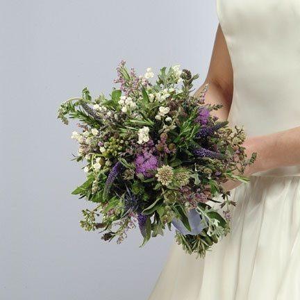 Wedding Herb Bouquet with Lily of the Valley - flowersbypouparina.com