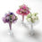 Wedding Trio of Purple, White and Pink Bouquets - flowersbypouparina.com