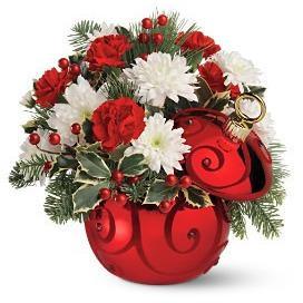 Ruby Swirl Christmas Bouquet - flowersbypouparina.com