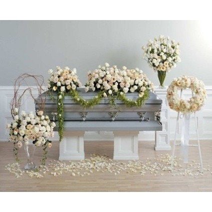 Perfect White Sympathy Package - Flowers by Pouparina