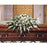 Deluxe Pure White Casket Spray - Full Couch - Flowers by Pouparina